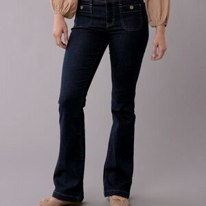 NWT American Eagle Kickboot Darkness Falls Next Level Stretch Jeans 10R